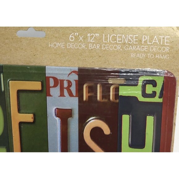 LV2FISH License Plate Sign Metal - Home Decor - Bar - Garage Decor 6" x 12" - Picture 2 of 4